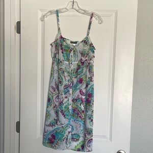 TOMMY BAHAMA Floral Spaghetti Strap Sheer Dress NWOT